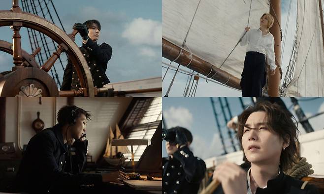 BTS ‘스윔’ 뮤직비디오 장면.