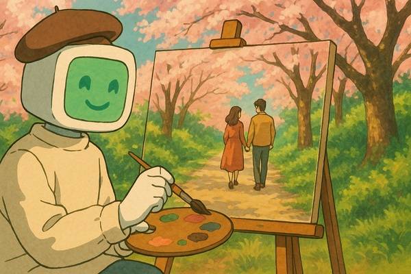 ▲챗GPT가 지브리풍 이미지를 만들고 있는 모습. 챗GPT를 통해 생성한 AI 이미지.