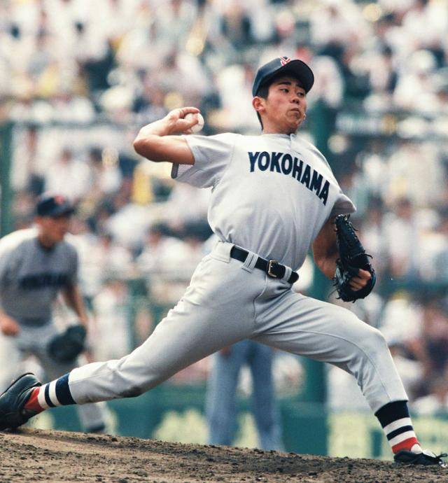 요코하마 고교 시절 마츠자카 다이스케 사진=아사히 신문