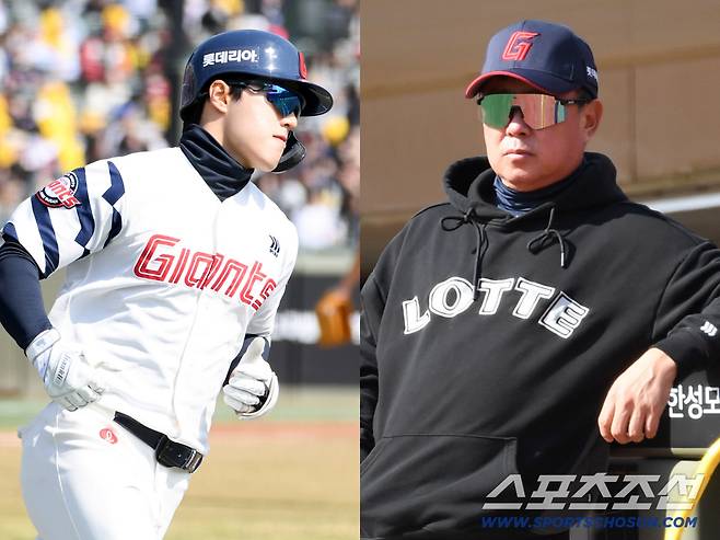 14일 부산 사직야구장에서 열린 KBO리그 롯데 자이언츠와 LG 트윈스의 시범경기. 3회말 2사 2루 롯데 한태양이 투런포를 날린 뒤 기뻐하고 있다. 부산=박재만 기자 pjm@sportschosun.com/2026.03.14/