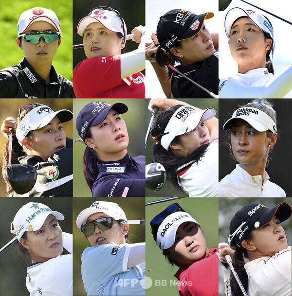 2026년 미국여자프로골프(LPGA) 투어 포티넷 파운더스컵에 출전한 김효주, 최혜진, 전인지, 이동은, 지노 티띠꾼, 윤이나, 이정은6, 넬리 코다, 이민지, 임진희, 유해란, 김세영 프로. 사진제공=ⓒAFPBBNews = News1 (사진을 무단으로 사용하지 마십시오.)