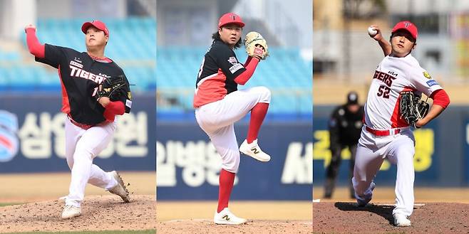 왼쪽부터 조상우, 김범수, 홍건희. KIA 타이거즈 제공
