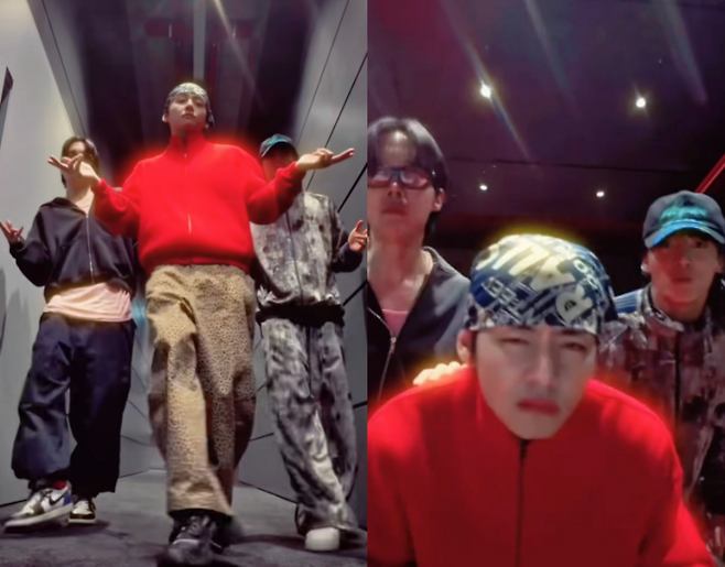 ▲ BTS 멤버 뷔가 틱톡 첫 게시물을 공개했다. 출처|'뷔' 틱톡 계정 캡쳐