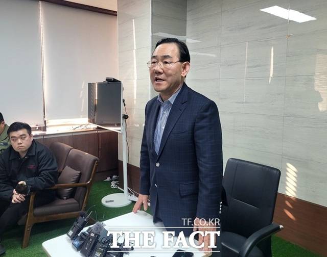 주호영 국회부의장이 지난 20일 국민의힘 대구시당에서 긴급 기자회견을 갖고 있다 /박병선 기자