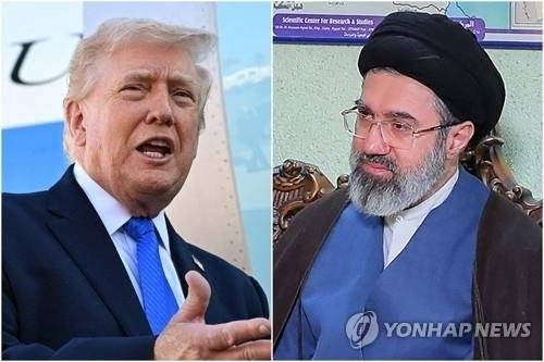 도널드 트럼프 미국 대통령(왼쪽)과 모즈타바 하메네이 이란 최고지도자. 연합뉴스