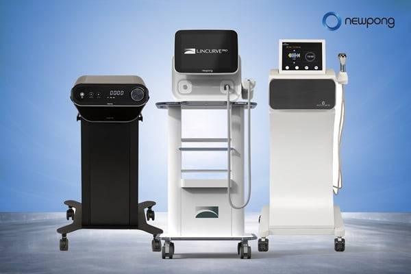 사진 : 뉴퐁의 병원용 초음파 의료기기 라인업, 왼쪽부터 엘싸, 린커브 프로, 소노케어(제공=뉴퐁)