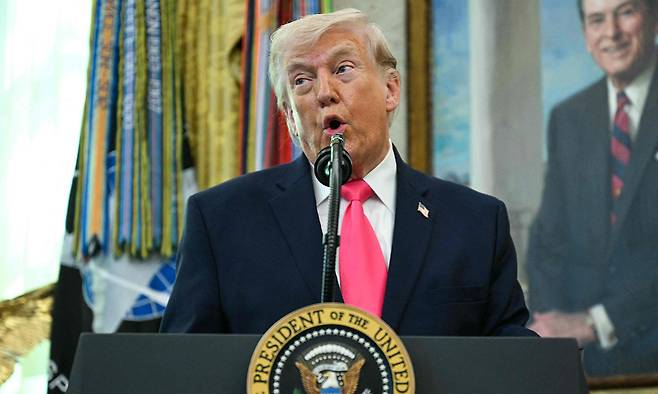 도널드 트럼프 미국 대통령. AFP연합뉴스