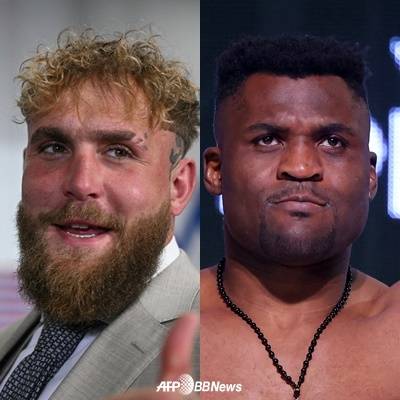 제이크 폴(왼쪽)과 프란시스 은가누. /AFPBBNews=뉴스1