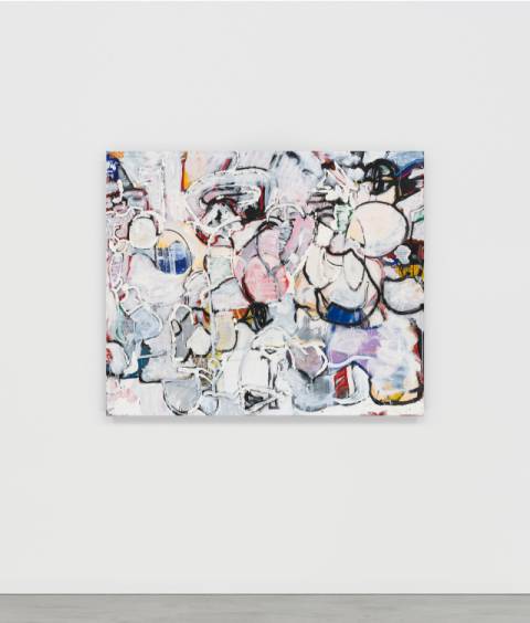 Eddie Martinez, Lexicons, 2025, Acrylic, oil, and spray paint on linen, 152.4 x 182.9cm