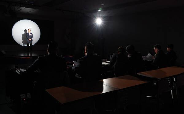 26일 서울 영등포구 여의도 중앙당사에서 열린 광역의원 비례 청년 공개 오디션 본선에서 예선 합격자들에 대한 심사가 이뤄지고 있다. 2026.3.26. 연합뉴스