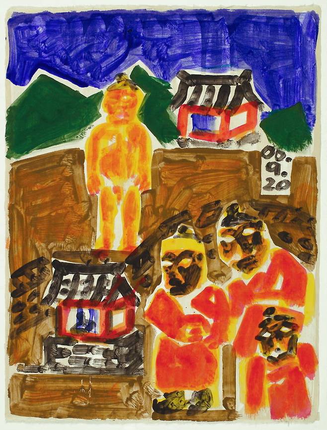 서용선 Suh Yongsun, 소년왕, 2006, Acrylic on paper, 64.5 × 49cm *재판매 및 DB 금지