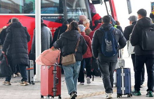 방한 중국인 단체관광객들의 모습, 연합뉴스