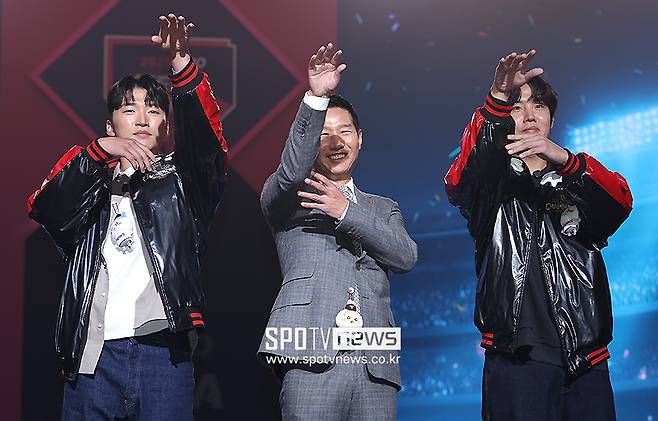 ▲ 박해민 염경엽 감독 임찬규 ⓒ곽혜미 기자