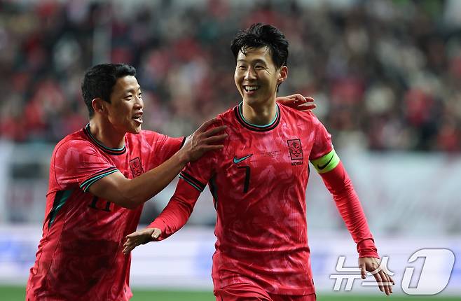 한국축구대표팀.의 손흥민 2025.11.14 ⓒ 뉴스1 김기태 기자