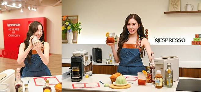 '당신만을 위한 네스프레소 커피 타임' 행사에 참석한 티파니 영. 네스프레소 제공