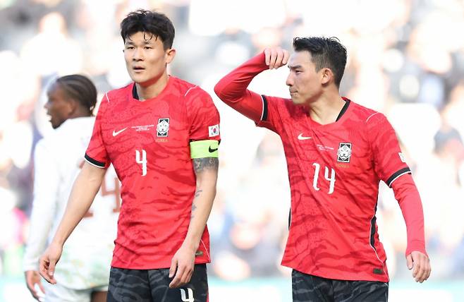 한국 축구대표팀이 코트디부아르와의 평가전에서 0-4로 크게 졌다. /로이터=뉴스1