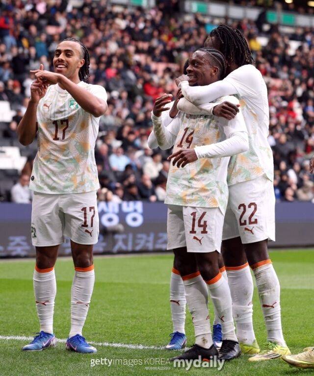 한국에 대승을 거둔 코트디부아르/게티이미지코리아