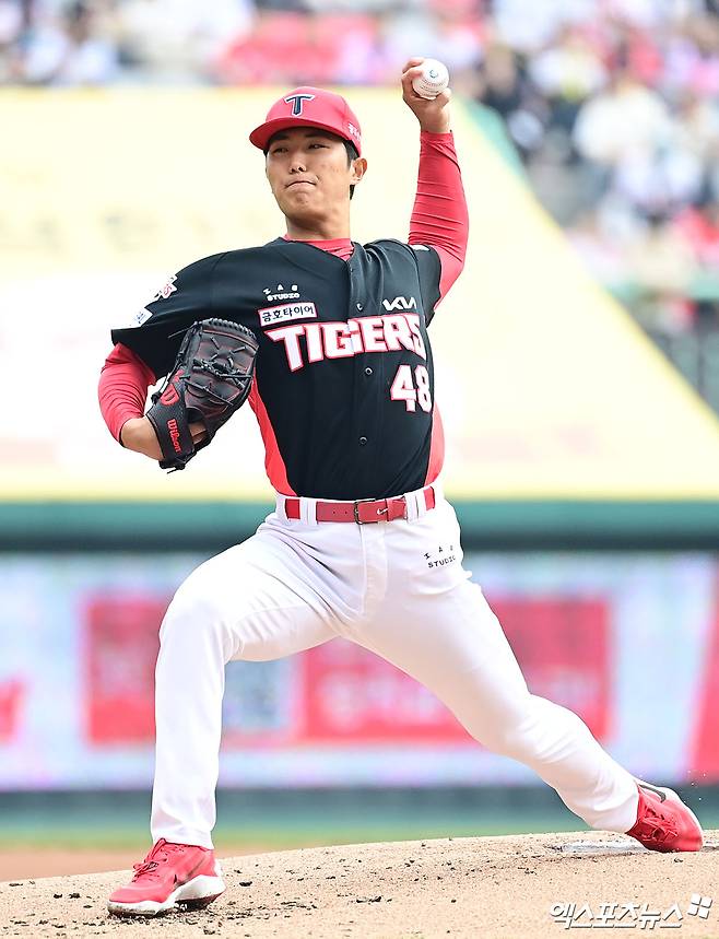 29일 오후 인천SSG랜더스필드에서 열린 '2026 신한 SOL Bank KBO리그' KIA 타이거즈와 SSG 랜더스의 경기, 1회말 KIA 선발투수 이의리가 역투하고 있다. 인천, 박지영 기자