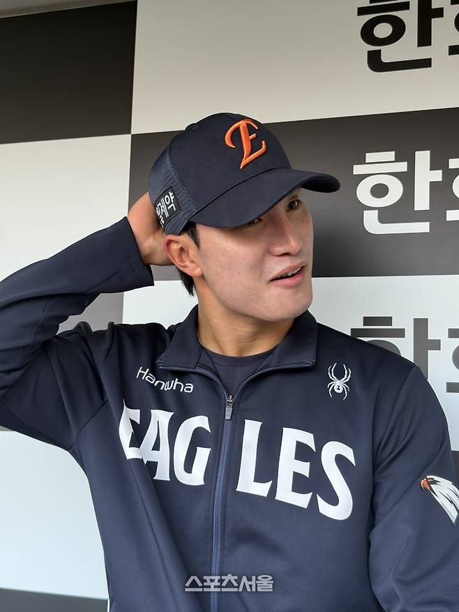 김도빈이 인터뷰에 임하고 있다. 대전 | 박연준 기자 duswns0628@sportsseoul.com