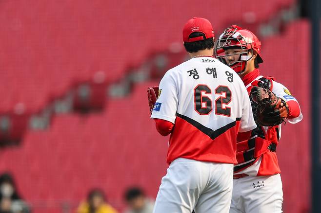 시즌 첫 등판에서 크게 흔들린 마무리 투수 정해영. KIA 제공