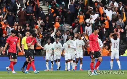 코트디부아르전 0-4 참패 / 사진=연합뉴스