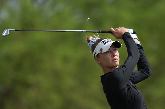 넬리 코르다의 아이언샷. 코르다는 포티넷 파운더스컵에 이어 2주 연속 김효주에 밀려 준우승했다.