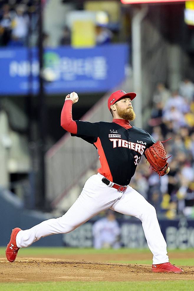 6이닝 완벽투를 펼친 아담 올러. KIA구단 제공