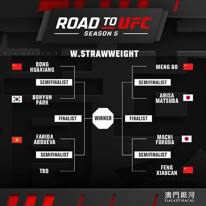 UFC 로드 투 UFC 시즌5 여성 스트로급 대진표