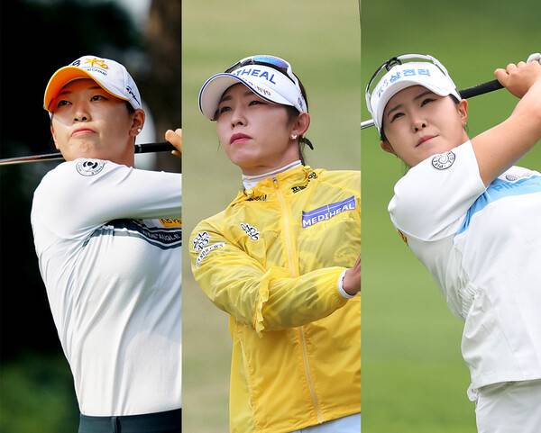 2026년 한국여자프로골프(KLPGA) 투어 '국내 개막전' 더 시에나 오픈에 출전하는 방신실, 배소현, 고지우 프로. 사진제공=KLPGA (사진을 무단으로 사용하지 마십시오.)