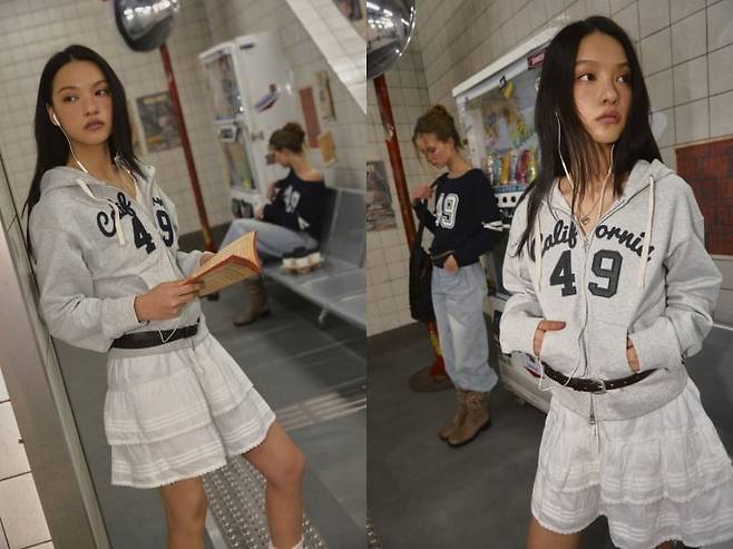 후아유 후드 집업. 사진=이랜드 후아유 제공