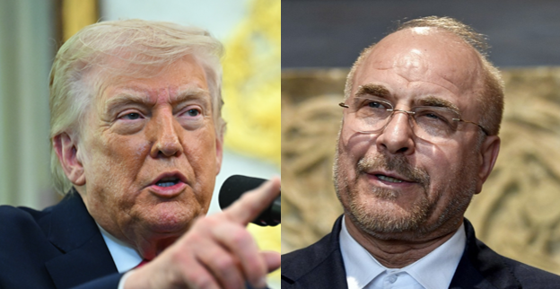 트럼프 미국 대통령(왼쪽), 갈리바프 이란 의장 / 사진=연합뉴스