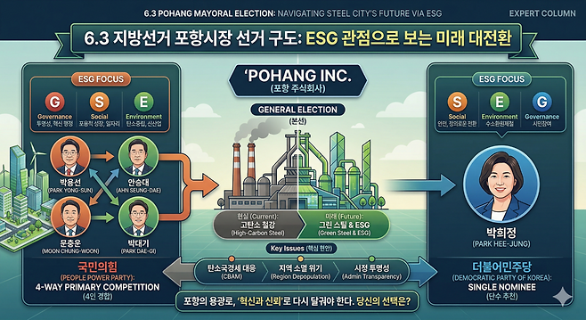 AI가 생성한 6·3 지방선거 포항시장 선거 구도.