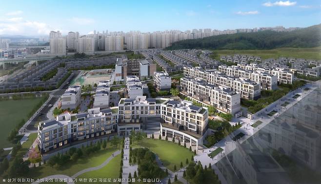 동탄 그웬 160 조감도.한토건설 제공