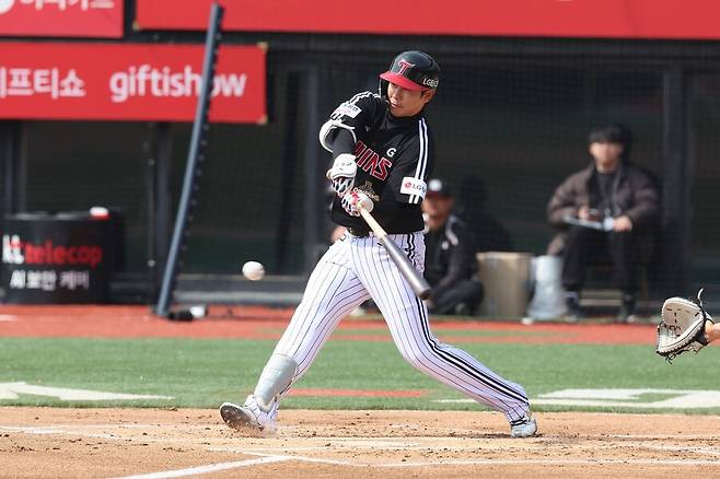▲ 홍창기는 현재 플레이에 아무런 제약이 없는 상황으로 올 시즌 기대감을 키우고 있다 ⓒLG 트윈스