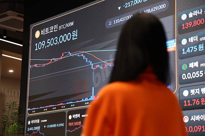 지난 18일 서울 강남구 빗썸 라운지. 연합뉴스