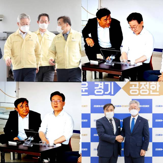 ▲경기도 대변인 시절 김홍국 예비후보와 이재명 대통령 ⓒ김홍국 예비후보 캠프