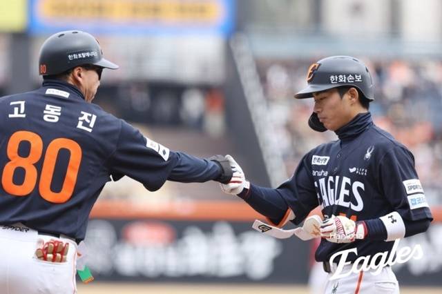 신인임에도 최근 큰 존재감을 뽐내고 있는 오재원. 사진=한화 제공