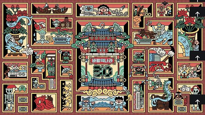 넥슨의 PC 온라인 게임 ‘바람의 나라’의 30주년 기념 일러스트. 넥슨 제공