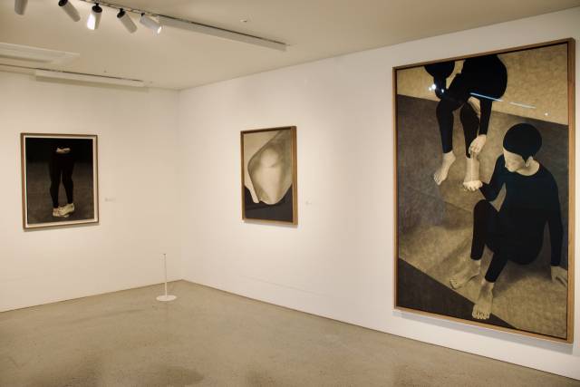 '점과 시간 사이의 무한한 층위' 도모헌 전시 전경. 무나 씨 작품. 부산시립미술관 제공