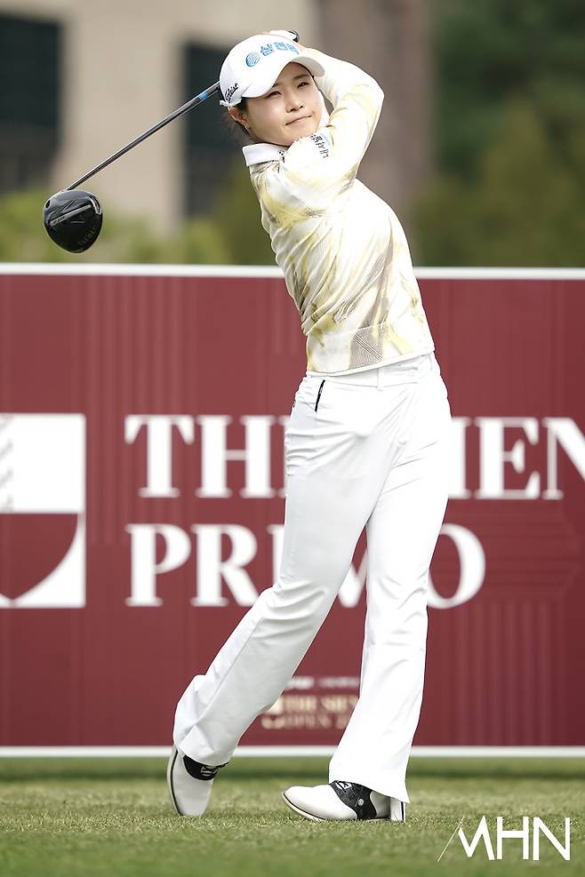 고지원이 5일 열린 KLPGA 투어 더 시에나 오픈 최종 4라운드에서 샷을 하고 있다.