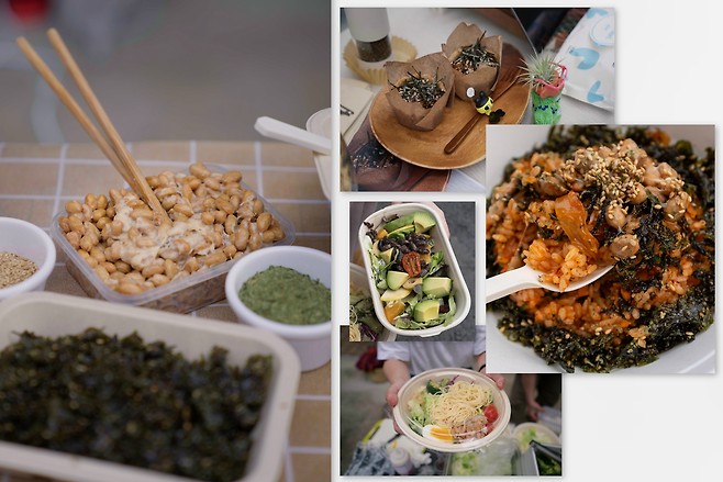 Natto, a traditional Japanese staple made from fermented soybeans, is known for its sticky texture and distinct aroma. While it can be an acquired taste, more people are seeking it out for its health benefits. On the day of the event, an assortment of creative dishes — from natto kimchi fried rice to natto quiche — were brought together in one place. (Tammy Park/Hanna Park)