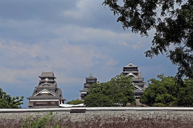 일본의 3대 성 중 하나인 구마모토 성. _최병일 기자