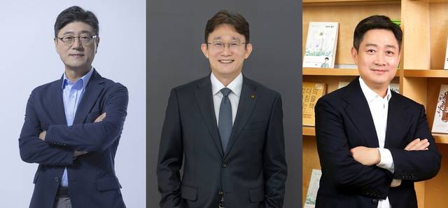 정재헌 SKT CEO(왼쪽부터), 박윤영 KT CEO, 홍범식 LG유플러스 CEO. 이동통신 3사 제공.