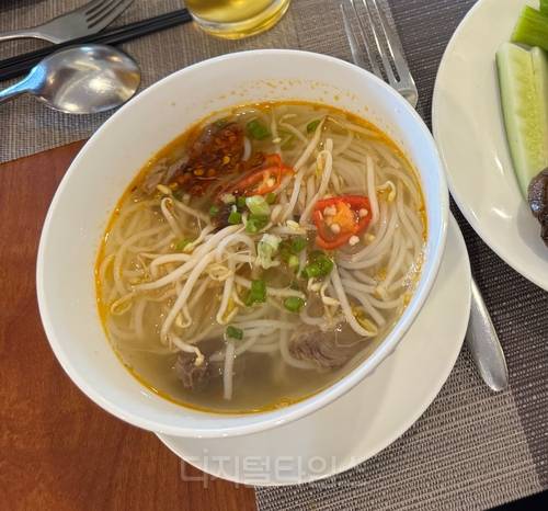 베트남 다낭 DLG 호텔의 쌀국수. 정래연 기자