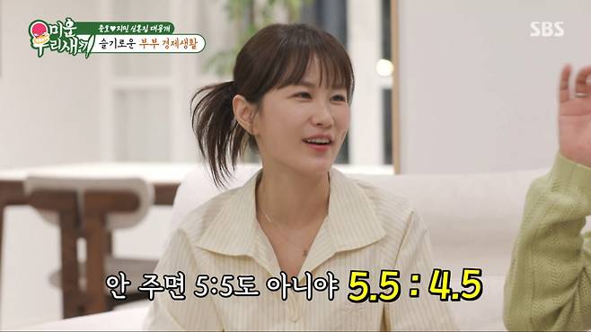 김지민이 신혼집 전세자금을 김준호보다 더 부담했다. /사진=SBS '미운 우리 새끼' 캡처