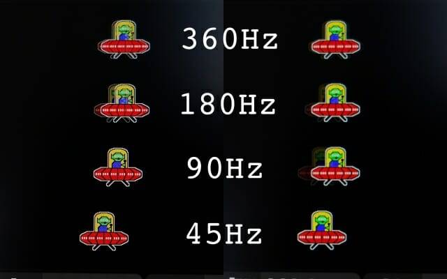 UFOTest 웹사이트 내 UFO 테스트시 펄사 오프(왼쪽)/온(오른쪽) 비교. (사진=지디넷코리아)