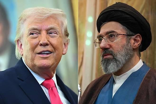 도널드 트럼프 미국 대통령, 모즈타바 하메네이 이란 최고지도자. / 사진=EPA·로이터, 연합