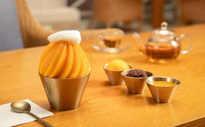 쁘띠 애플 망고 빙수. 호텔신라 제공