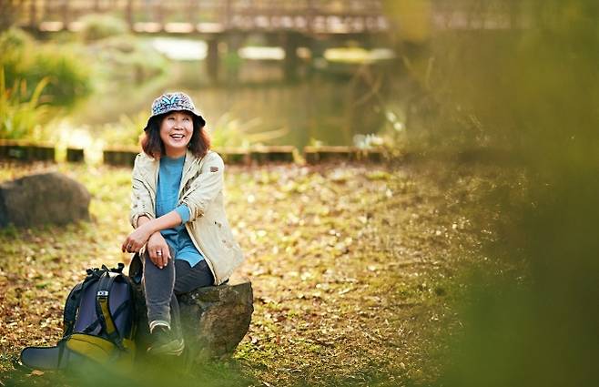 제주 올레 창시자 서명숙 이사장이 7일 볋세했다. 제주올레 제공