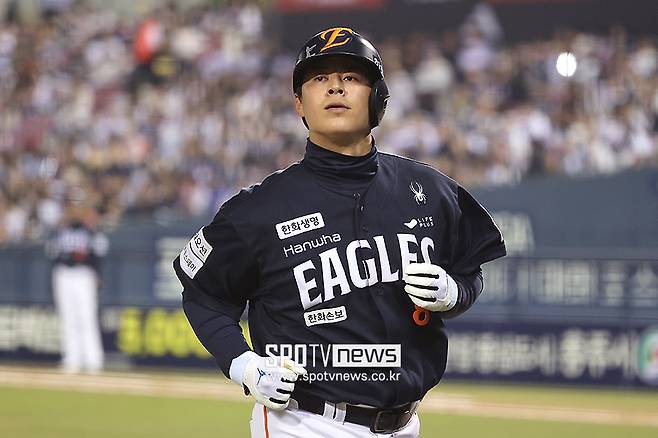 ▲ 초대형 계약 후 첫 시즌 초반 부진하며 부담감이 가중되고 았는 노시환 ⓒ곽혜미 기자